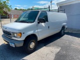 1999 Ford E350 Econoline Cargo Van, White, 3-Door, 5.4L V8 Gas Engine, 95,300 Miles