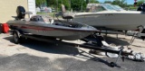 1989 Bass Tracker Tournament Bass Boat 1800TF w/ Boat Trailer, Mercury 150HP Outboard Motor