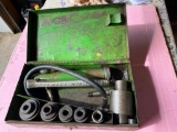 Greenlee 767A Hydraulic Hand Pump w/ Punch Driver Set