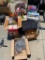 Large Lot of Books, Plate Display Holders, Luggage, See Pictures for Details