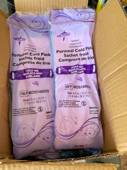 Medline Perineal Cold Packs, 4.5in x 14.25in, Box Full of New