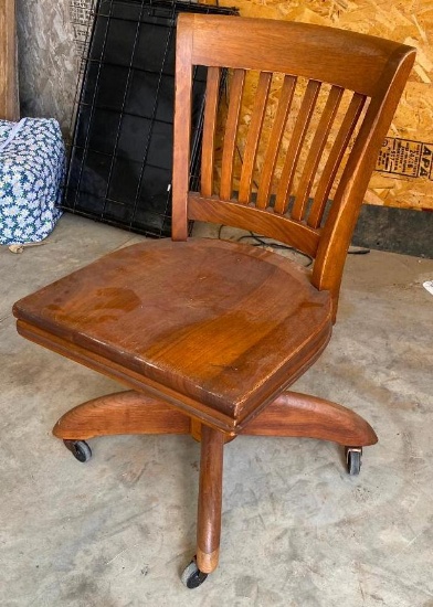 Vintage Oak Office Chair