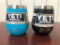 (2) YETI 10oz Wine Tumbler - Black and Reef Blue