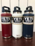 (3) YETI 30oz Bottle - Red, White and Navy