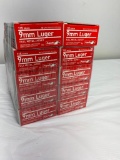 10 Boxes, 500 Rounds, Aguila 9mm Luger Full Metal Jacket Ammunition, 50 Rnds/Box, 115gr