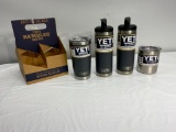 Yeti Variety Pack, Charcoal (2) Rambler 18oz Bottles, 20oz Rambler Tumbler, Stainless 10oz Lowball