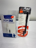 2 Items, Streamlight Stylus LED Flashlight, Fox CT Listen Only Earpiece w/ Clear Coiled Tube, Police