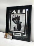 Muhammad Ali Signed Photograph Framed and Matted Under Glass, 14