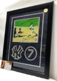 Mickey Mantle Signed Photograph, Matted & Framed Under Glass, 18