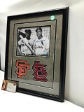 Willie Mays /Stan Musial Signed Photograph, Framed & Matted Under Glass 22