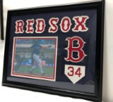 David Ortiz Photo Big Papi, Famous Boston Red Sox Player, Framed Under Glass