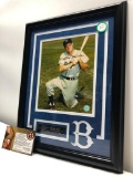 Duke Snider Signed Photograph, Framed & Matted Under Glass w/ C.O.A.