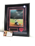 Hank Aaron Signed Photograph, Framed and Matted Under Glass w/ C.O.A.