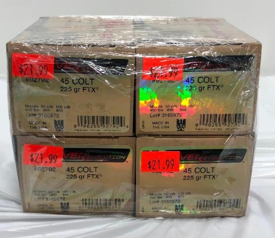 New Ammo: 4 Boxes of Hornady 45 Colt 225 gr FTX, 80 Total Rounds
