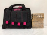 (2) Pink Voodo Tactical: Lady Voodo Pistol Bag/5 Boxes of Perfecta 9mm Luger 115gr FMJ, 250 Total