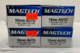 New Ammo: 4 Boxes Magtech 10mm Auto 11,66g 180gr FMJ 10A - 200 Total Rounds