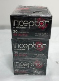 New Ammo: 3 Boxes Inceptor .45 Auto 114gr ARX 1150fps - 60 Total Rounds