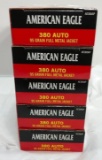 New Ammo: 5 Boxes American Eagle 380 Auto 95gr FMJ - 250 Total Rounds