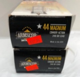 New Ammo: 2 Boxes Armscor USA 44 Magnum 240gr Lead Cowboy Action - 50 Total Rounds