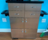 Contemporary Salon Style Station Cabinet 41 x 32 x 16 with hot tool compartment and keys