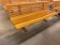 Beautiful Solid Wood Slat Park Bench w/ Cast Iron Braced Legs