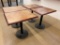 Lot of 4 Laminate Top, Single Pedestal Restaurant Tables, 30in x 24in x 30in High