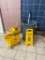 Brute Trash Can and Dolly, Mop Bucket and Wet Floor Sign