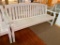 White Solid Wood Park Bench, 74in Long, Very Sturdy