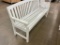 White Solid Wood Park Bench, 74in Long, Very Sturdy