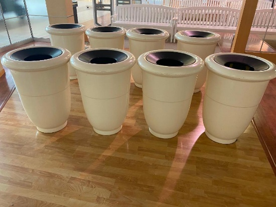 Lot of 4 Shopping Mall Waste Containers