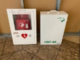 Defibrillator, Cabinet, First Aid Cabinet w/ Supplies, Phillips Heartstart Defibrillator