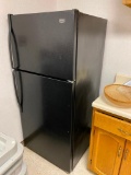 Maytag Top/Bottom Refrigerator / Freezer, Black, Clean, Working