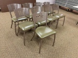 Lot of 9 Benchmark M-2170 HD Steel Framed, Polyurethane Cushion Restaurant Chairs