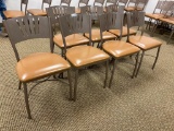 Lot of 7 Benchmark M-2170 HD Steel Framed, Polyurethane Cushion Restaurant Chairs