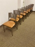 Lot of 9 Benchmark M-2170 HD Steel Framed, Polyurethane Cushion Restaurant Chairs