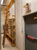 Shelving: 28 Feet, 7 Units, Each Unit: 12ft x 48in x 12in w/ Rolling Library Style Ladder