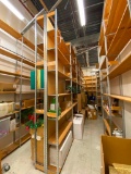 Shelving: 48 Feet, 12 Units, Each Unit: 12ft x 48in x 12in w/ Rolling Library Style Ladder