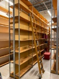 Shelving: 40 Feet, 10 Units, Each Unit: 12ft x 48in x 12in w/ 3 Rolling Library Style Ladders