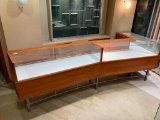 Beautiful Jewelry Store Showcase Cabinet, L-Shaped, Glass Front/Top, 41in Tall, Roughly 15 Feet in