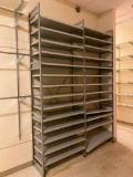 Metal Shelving: 10ft Tall, 36in Wide, 18in Deep Approx. Measurements, 4 Units