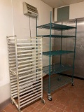 Rolling Sheet Pan Rack, NSF Rolling Dunnage Shelving Rack w/ 5 Shelves