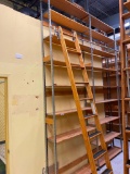 Shelving: 64 Feet, 16 Units, Each Unit: 12ft x 48in x 12in w/ 3 Rolling Library Style Ladders