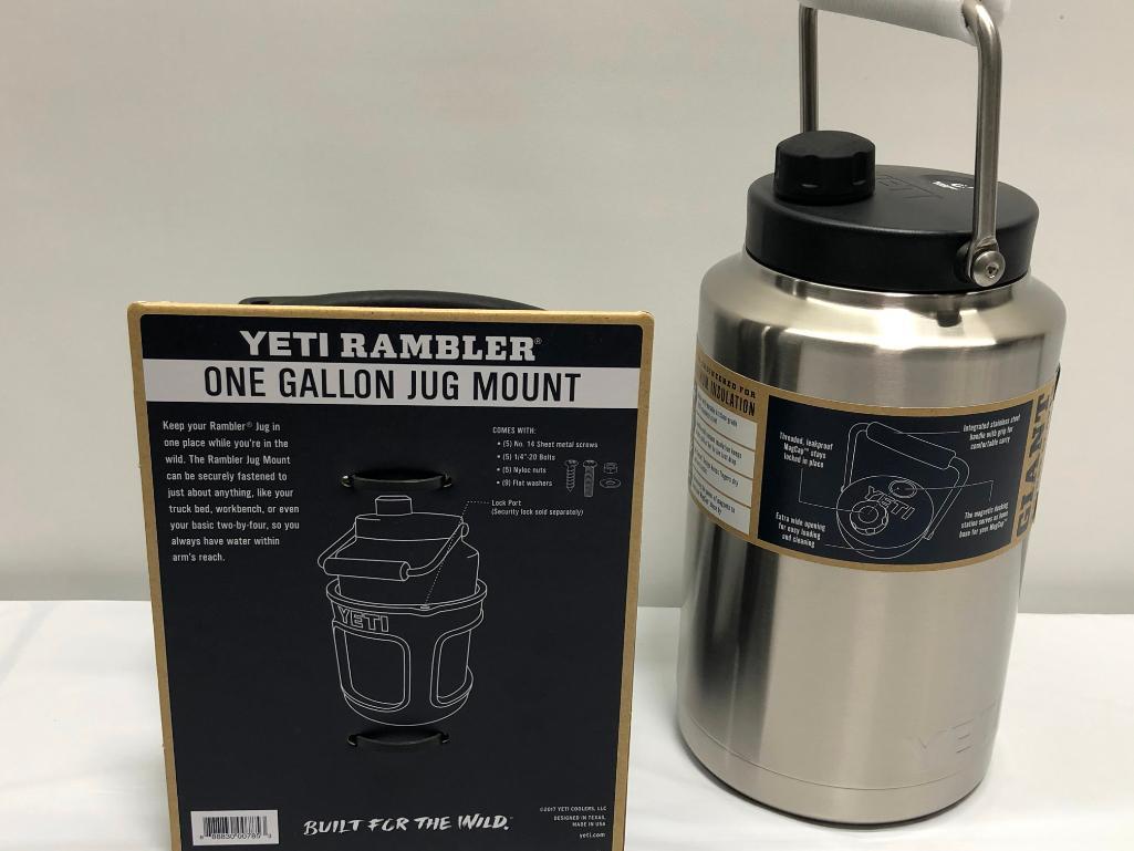 2 Items: YETI One Gallon Jug Mount & Yeti Rambler