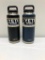 2 Items: YETI 36oz Rambler Bottle Black & YETI 36oz Rambler Bottle Navy