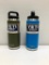 2 Items: YETI 26 Rambler Bottle Tahoe Blue & YETI 26 Rambler Bottle Olive Green