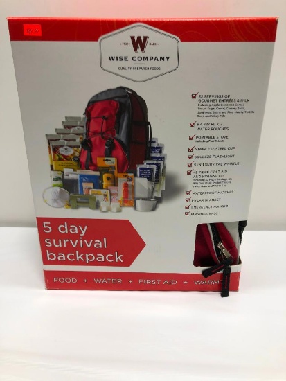 Wise Company 5 Day Survival Backpack MSRP: $89.99