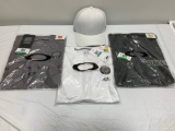 4 Items: 1 Oakley White Stretch Cap & 3 Oakley T-Shirts w/Various Designs - All Size Large