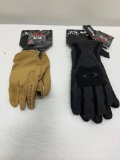2 Items: 1 Pair Oakley Factory Lite Tactical Glove Coyote & Oakley Centerfire Tactical Glove Black -