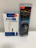2 Items: FOX CT Listen Only Earpiece with Clear Coiled Tube & Fox 3.5mm Threaded Connector Direct to