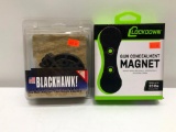 2 Items Lockdown Gun Concealment Magnet, Hold up 23lbs, Black Hawk, Quick Disconnet System Kit, One